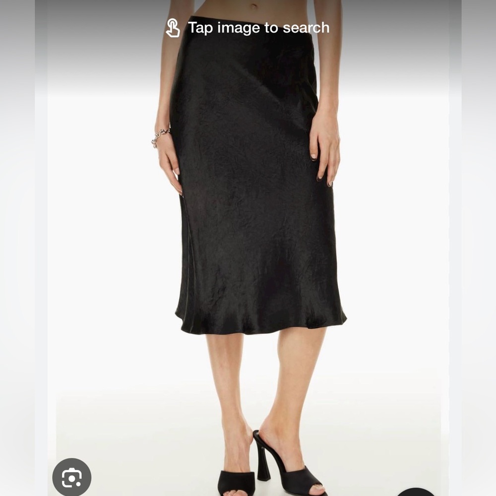 Babaton Slip satin skirt black size 8